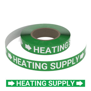 Heating Supply (Green) - Pipe Marking Roll